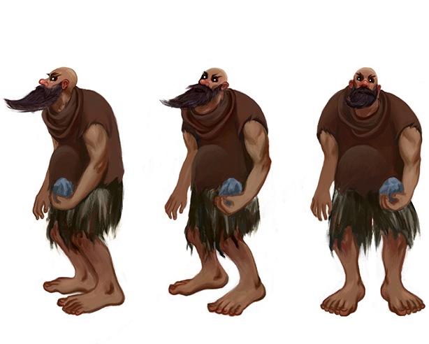 giant, character turnaround illustration.