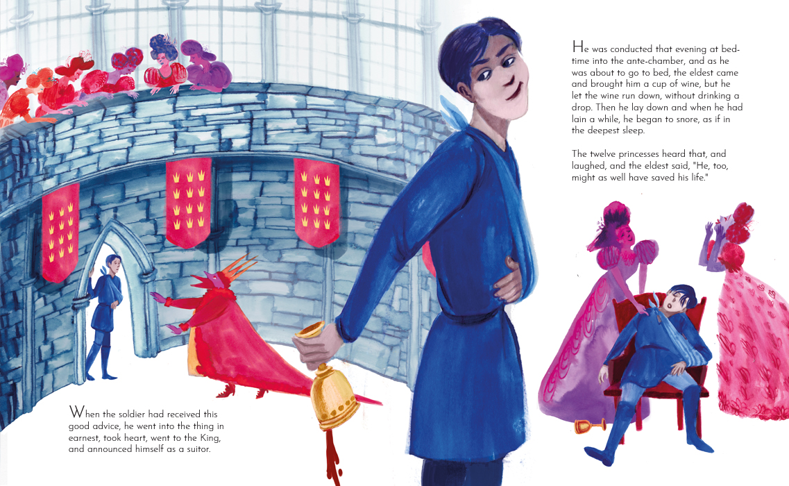 The Twelve Dancing Princesses, illustration.